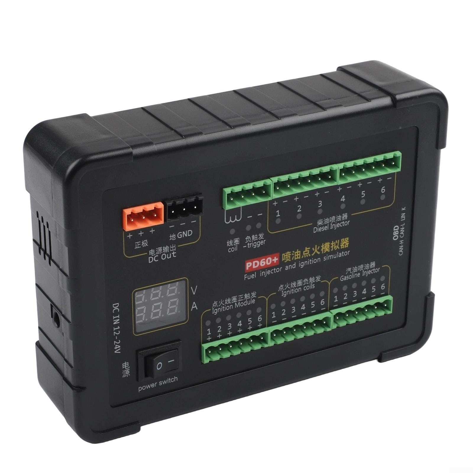 Simulador de encendido por inyección PD60, herramienta de prueba de mantenimiento de ECU para inyector y bobina de encendido, reparación de computadoras de coche con datos de bus CAN