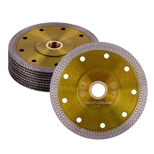 Hoja de sierra de cerámica de diamante súper fina de 4.5 pulgadas para cortar azulejos de cerámica o porcelana, 10 unidades