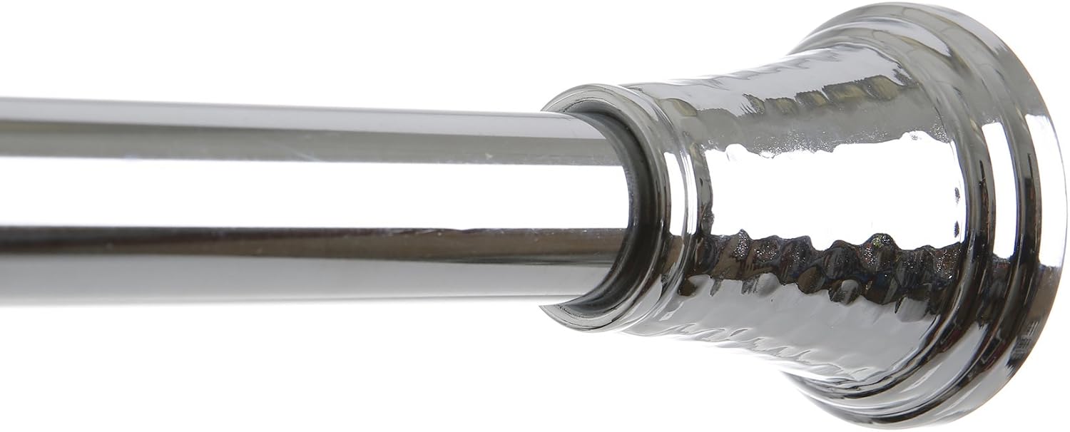 BINO 'Smith' Tension Shower Curtain Rod, Polished Chrome - 42" to 72" - Adjustable Bathroom Shower Rod Tension Pole