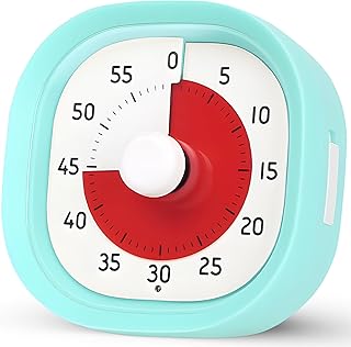 VIPNAJI Temporizador visual, temporizador de contagem regressiva de 60 minutos, cozinha, contagem regressiva silenciosa...