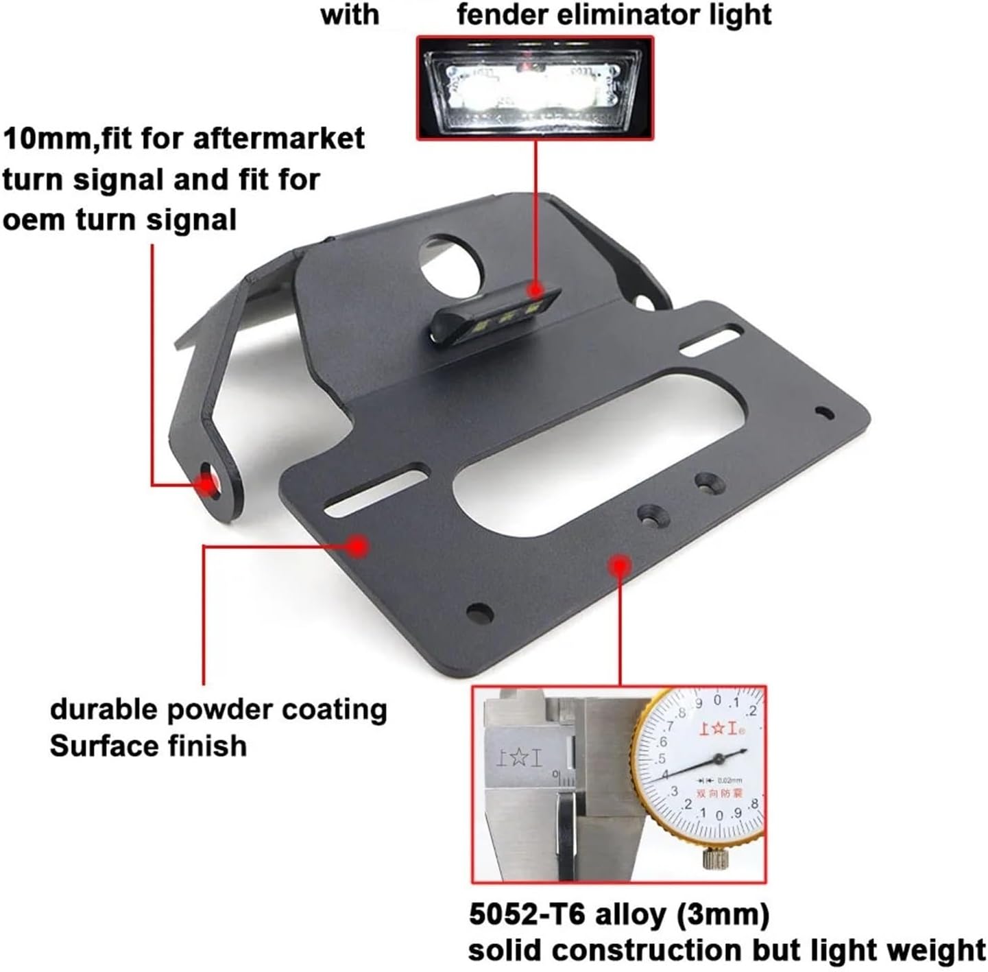Fit For Triumph Scrambler 1200 XE/XC 2019-2024 Motorcycle License Number Plate Frame Holder Bracket Tail Tidy Eliminator(Without reflector)