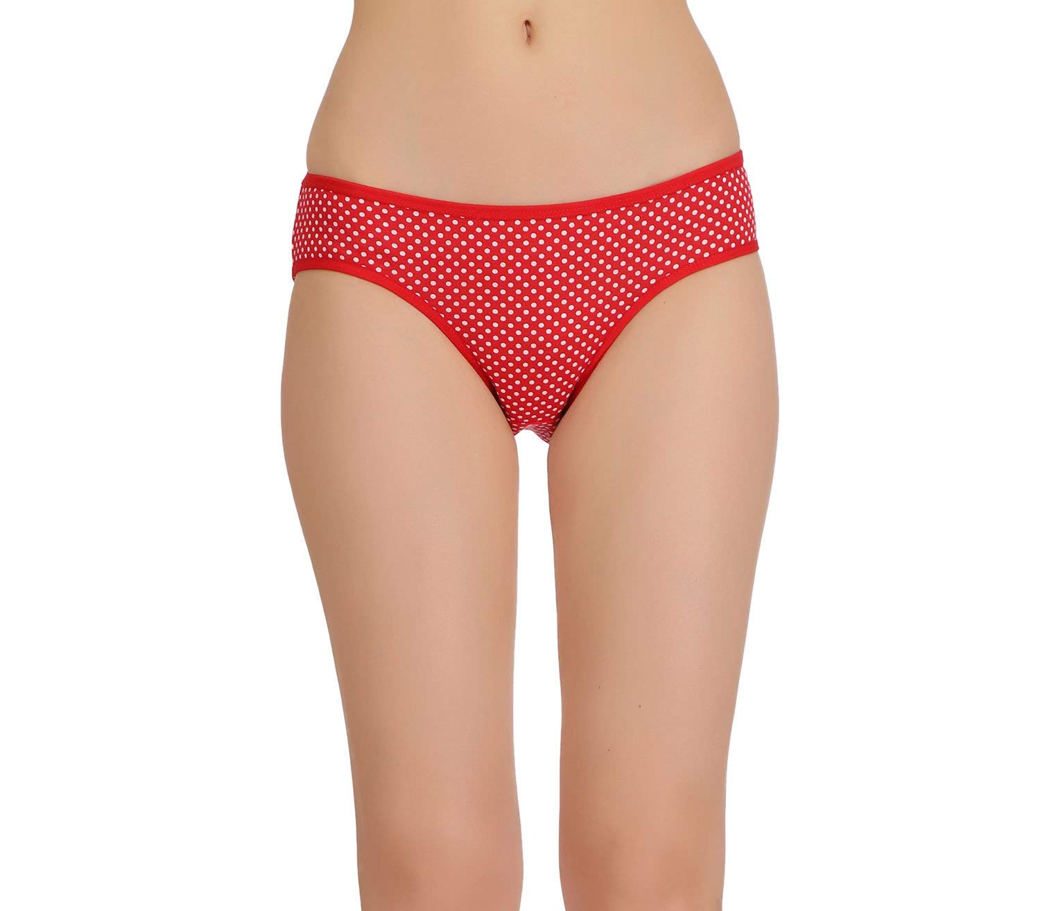 Regular Women's Underwear Bikini Cotton Hosiery Color - Red Size - L