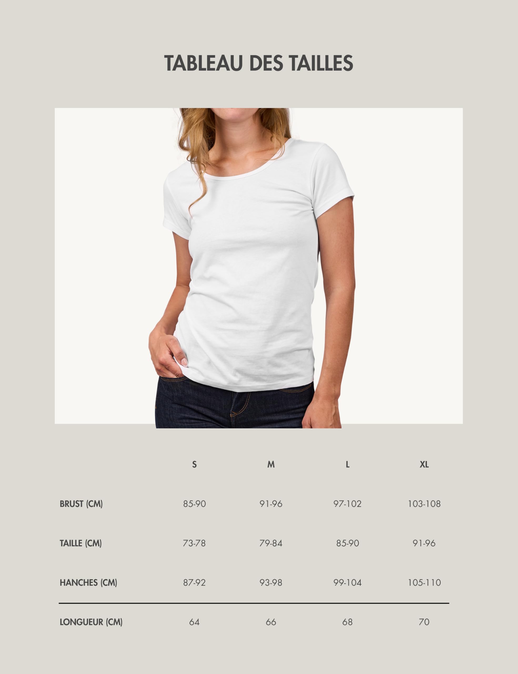Basic Treasure T-Shirts Femme Coton Doux – Lot de 2 ou 3 Pièces, Manches Courtes et Longues, Tailles S à XL