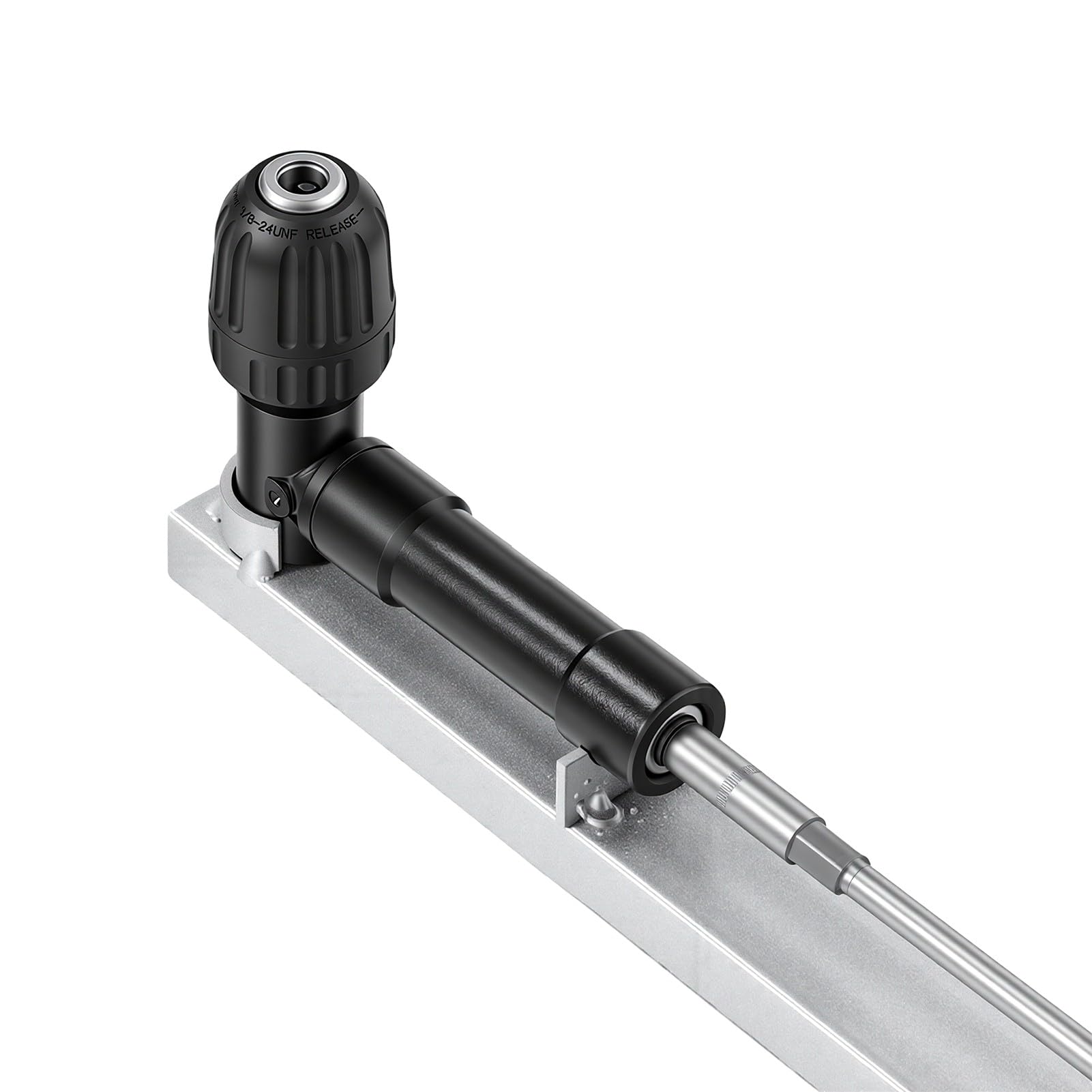 Fafeicy Uchwyt Wiertarski Kątowy 0,8–10 Mm, Adapter ze Stali Nierdzewnej 90 Stopni z Drążkiem Przedłużającym