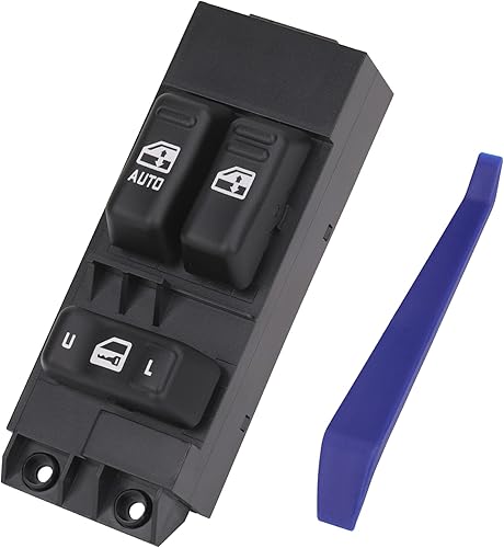 Obaee Interruptor de control de elevalunas eléctrico delantero izquierdo del lado del conductor compatible con Chevrolet Silverado 1999-2002 y GMC
