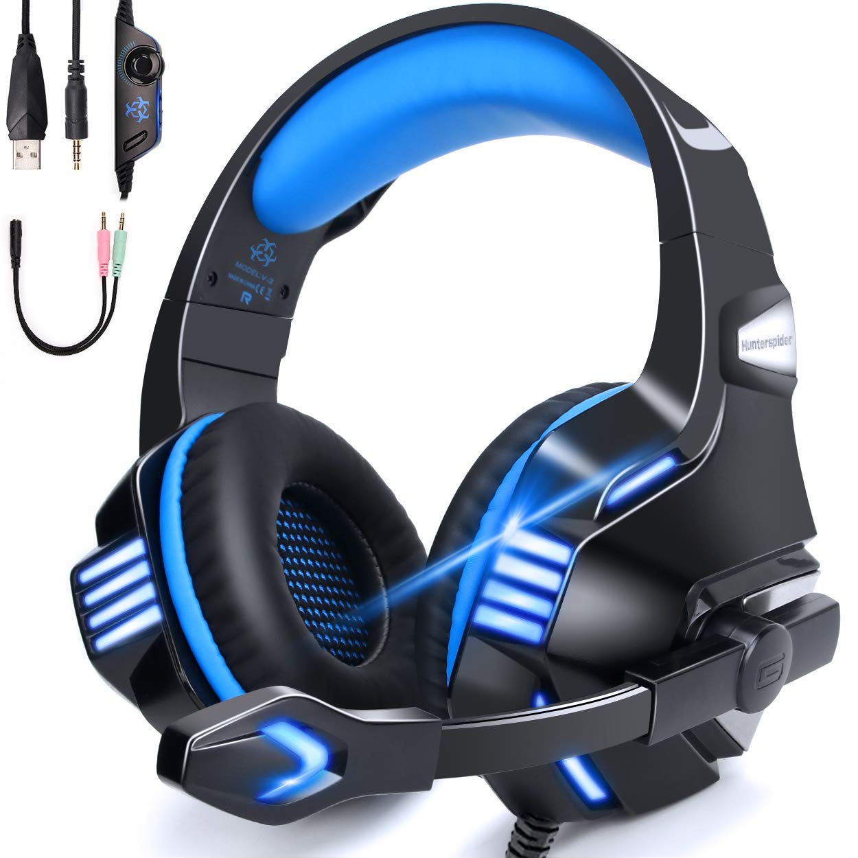 Amazon.co.jp: ボイスチャット対応 ゲーミングヘッドセット G7500 LED