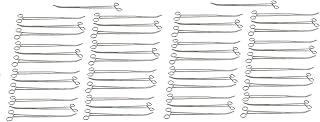 LAJA IMPORTS Set of 50 Pean HEMOSTAT Curved 15