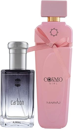 Ajmal CARBON & MARYAJ Cosmo Girl Bundle of 2 Eau De Parfum – 100 ml, CARBON_COSMOGIRL_EDP