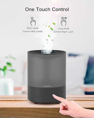 Miniatura 4 de MORENTO - Humidificador de niebla fría para dormitorio humidificador de llenado superior difusor de aceite esencial con tanque de agua de 25 L para