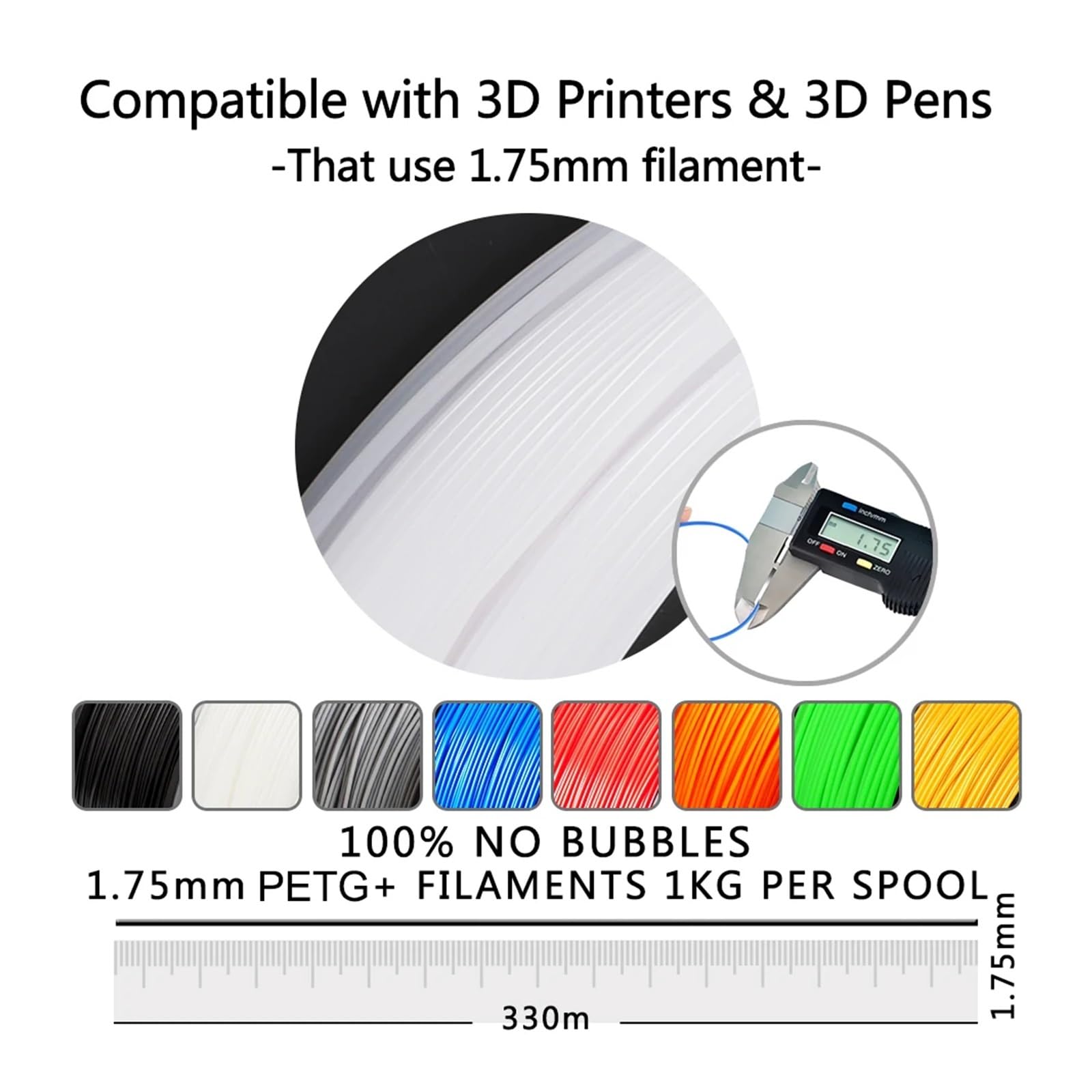Filamentspule, PETG-3D-Druckerfilament