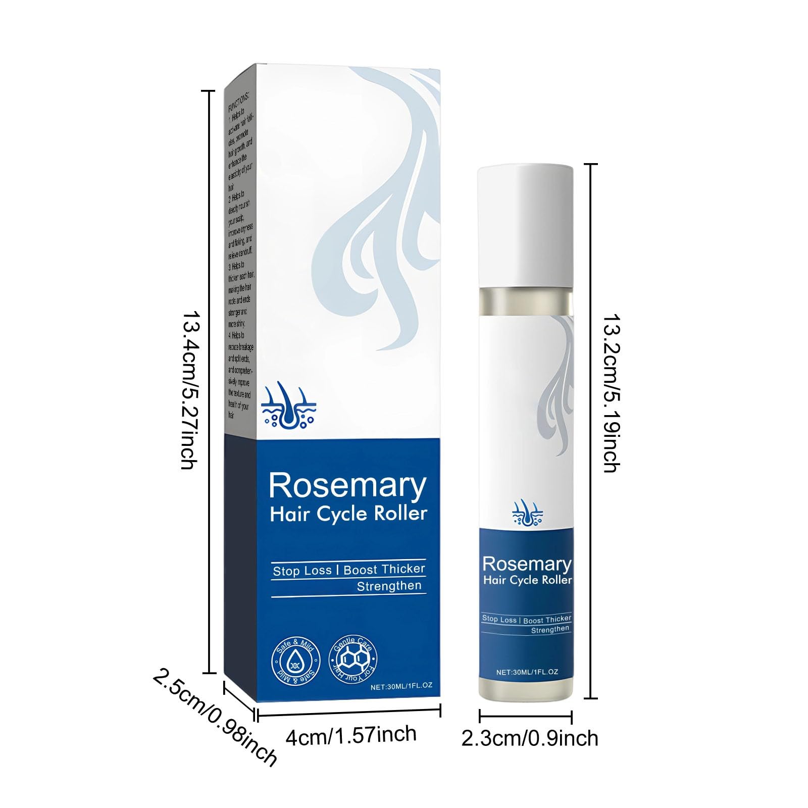 3 unidades de suero avanzado de crecimiento del cabello, romero, para mujeres y hombres, promueve la salud del cuero cabelludo y fortalece las raíces del cabello, cuidado profundo