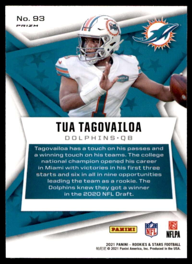 2021 Panini Rookies and Stars Pulsar Prizm #93 Tua Tagovailoa Miami Dolphins (Silver Holo Refractor) NFL Football Card NM-MT