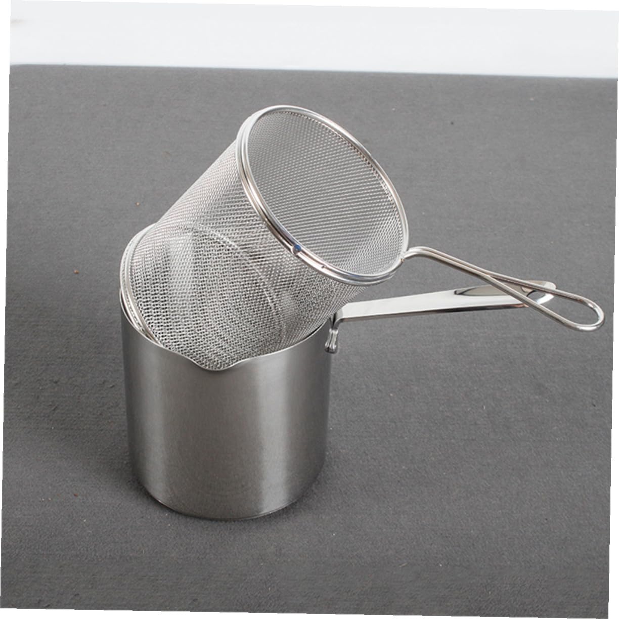 Alipis Freidora de Acero Inoxidable Cesta para Freír Alimentos Utensilios de Cocina Útiles para Freír Casa para Cocina Familiar