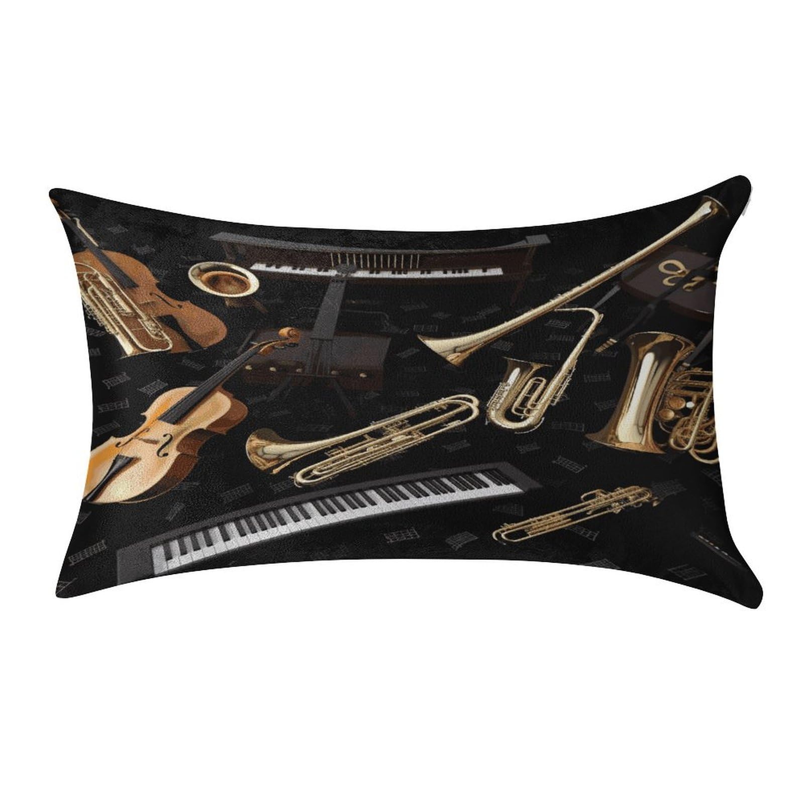 Fekiloot Style Musical Instruments Pillow Covers Home Decor Pillow Cases