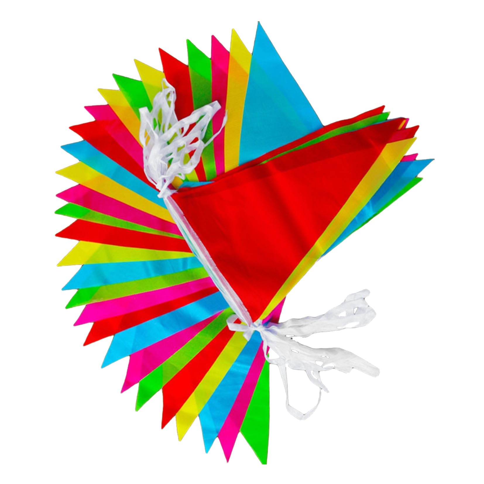 Guirlande de fanions colorés ORFOFE pour décoration de fête et anniversaire en extérieur