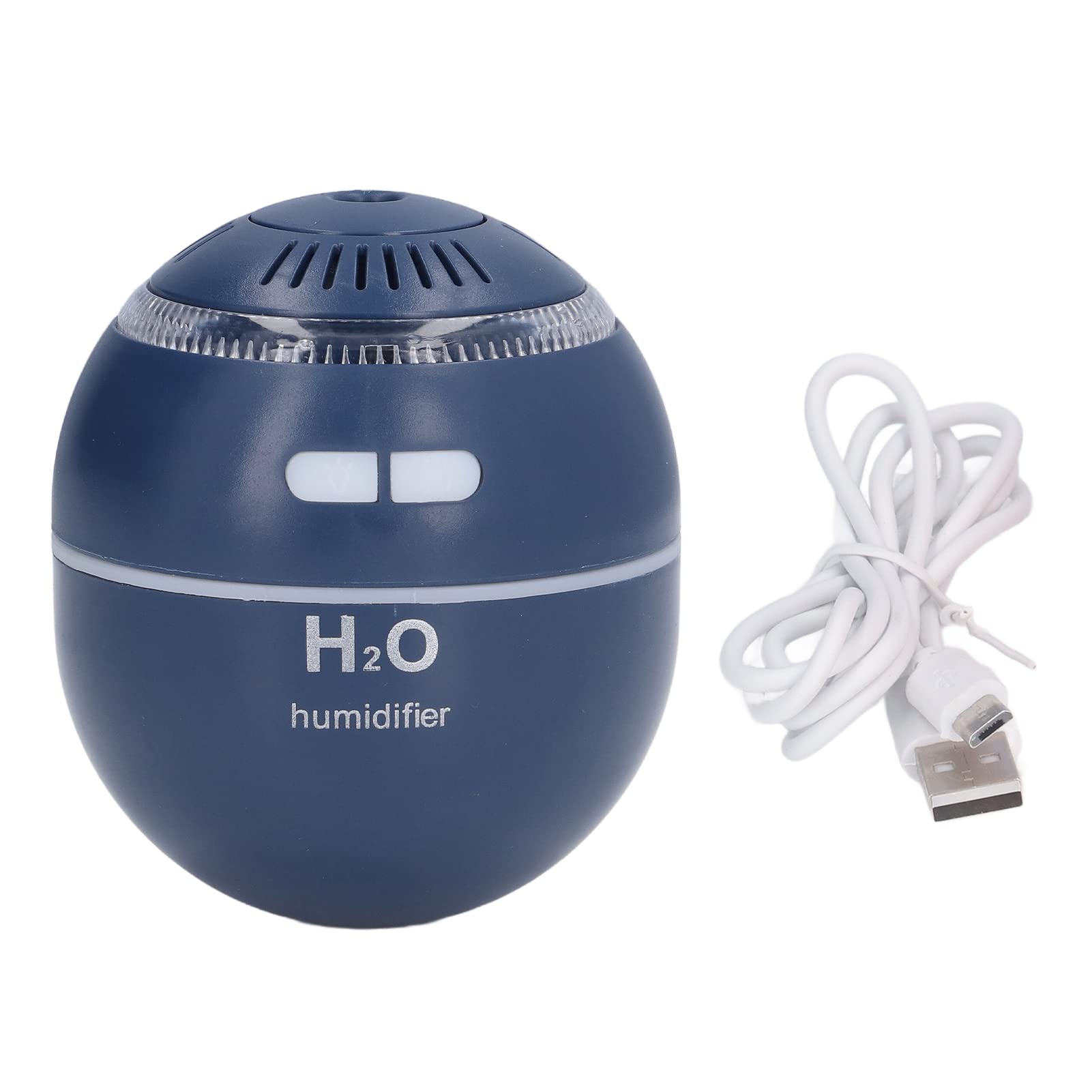 Domowy nawilżacz w kształcie kuli Kolorowy nawilżacz ze światłem RGB Mini nawilżacz powietrza uzupełniający wodę (Niebieski)