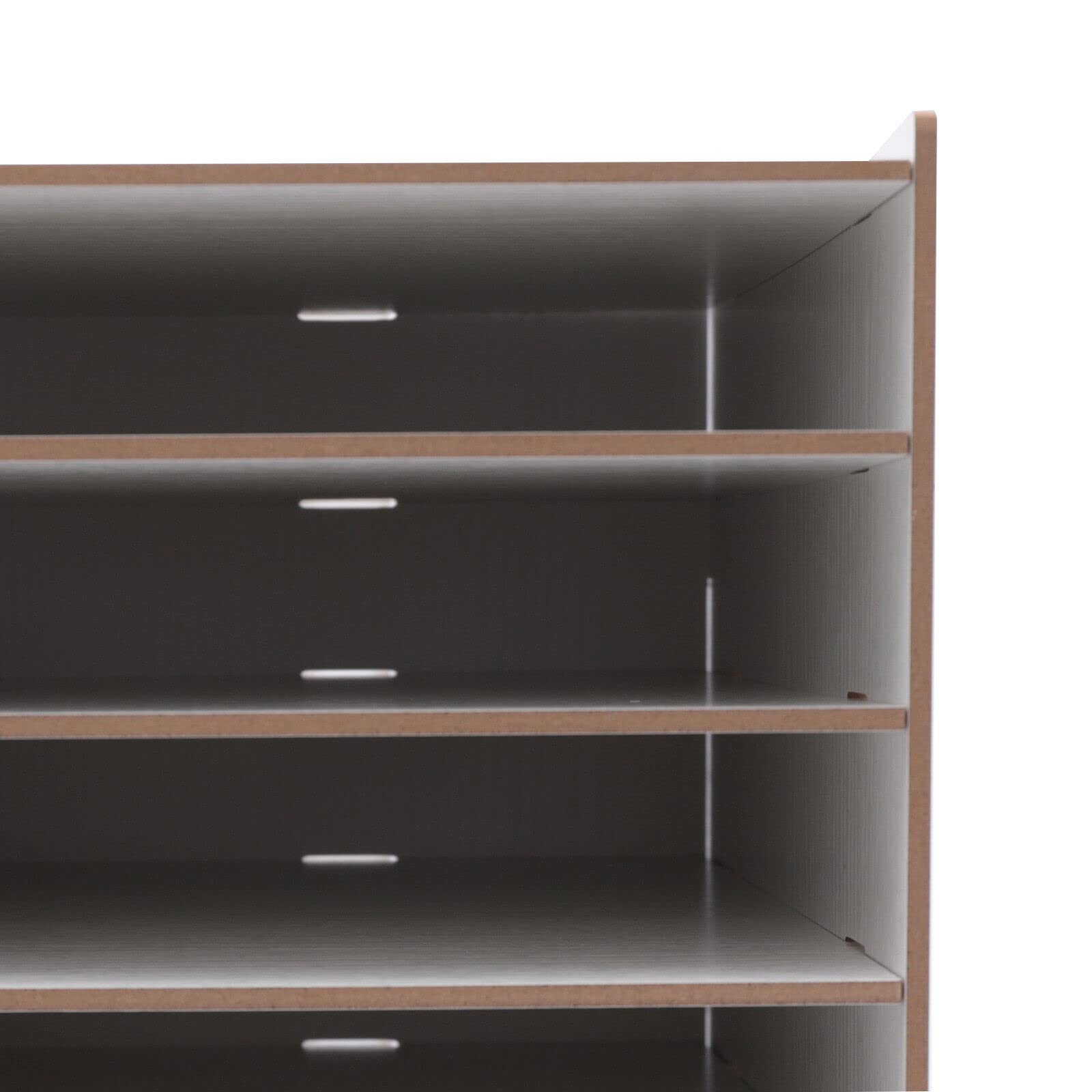 Organizador de escritorio de madera, 18 compartimentos, DIY Office, Multifuncional, para carpetas A4, revistas, papeles y cartas, madera grande, oficina, escritorio, archivador (blanco)