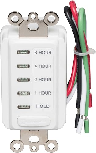 Miniatura 2 de Intermatic EI220W-1 Temporizador electrónico de cuenta regresiva en pared con tiempos preestablecidos, 1248 horas con modo de espera, SPST, 120 VAC,