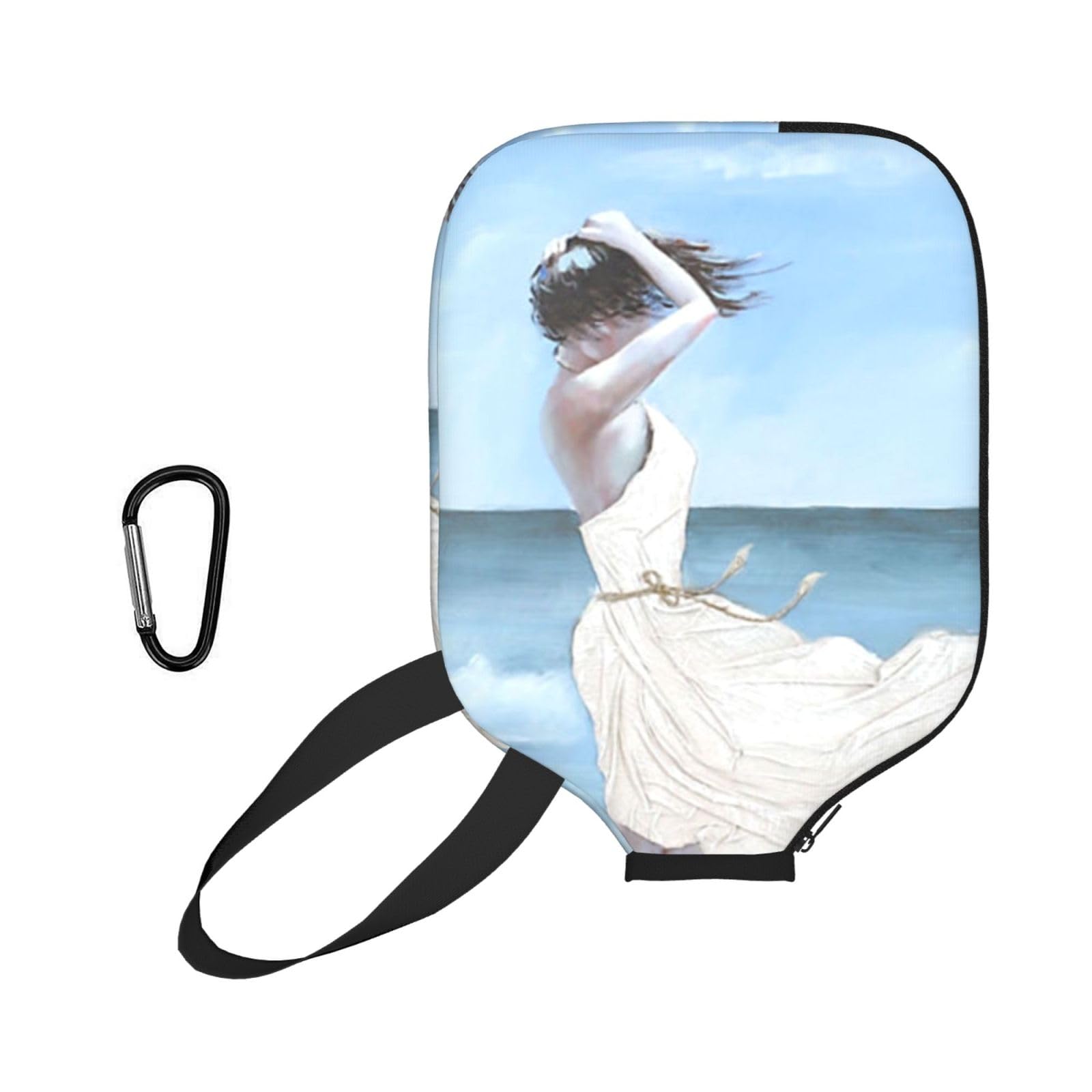 ESNAIUVCD Girl On A Windy Beach Print