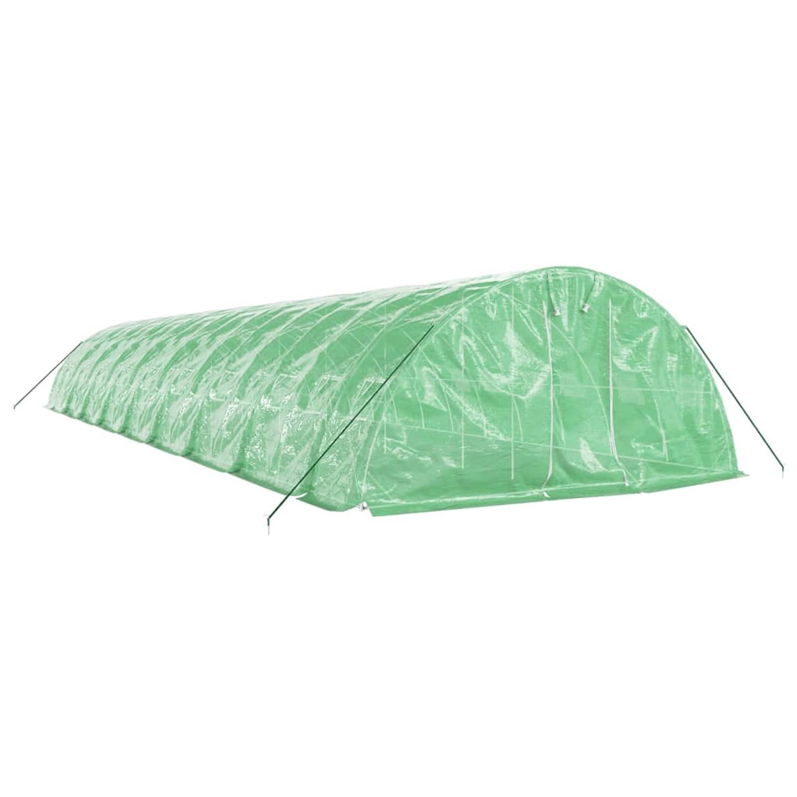Homgoday Szklarnia ogrodowa, szklarnia ze stalową ramą zieloną 90 m² 18 x 5 x 2,3 m, szklarnia ogrodowa szklarnia ogród warzywny szklarnia balkonowa szklarnia do ogrodu szklarnia