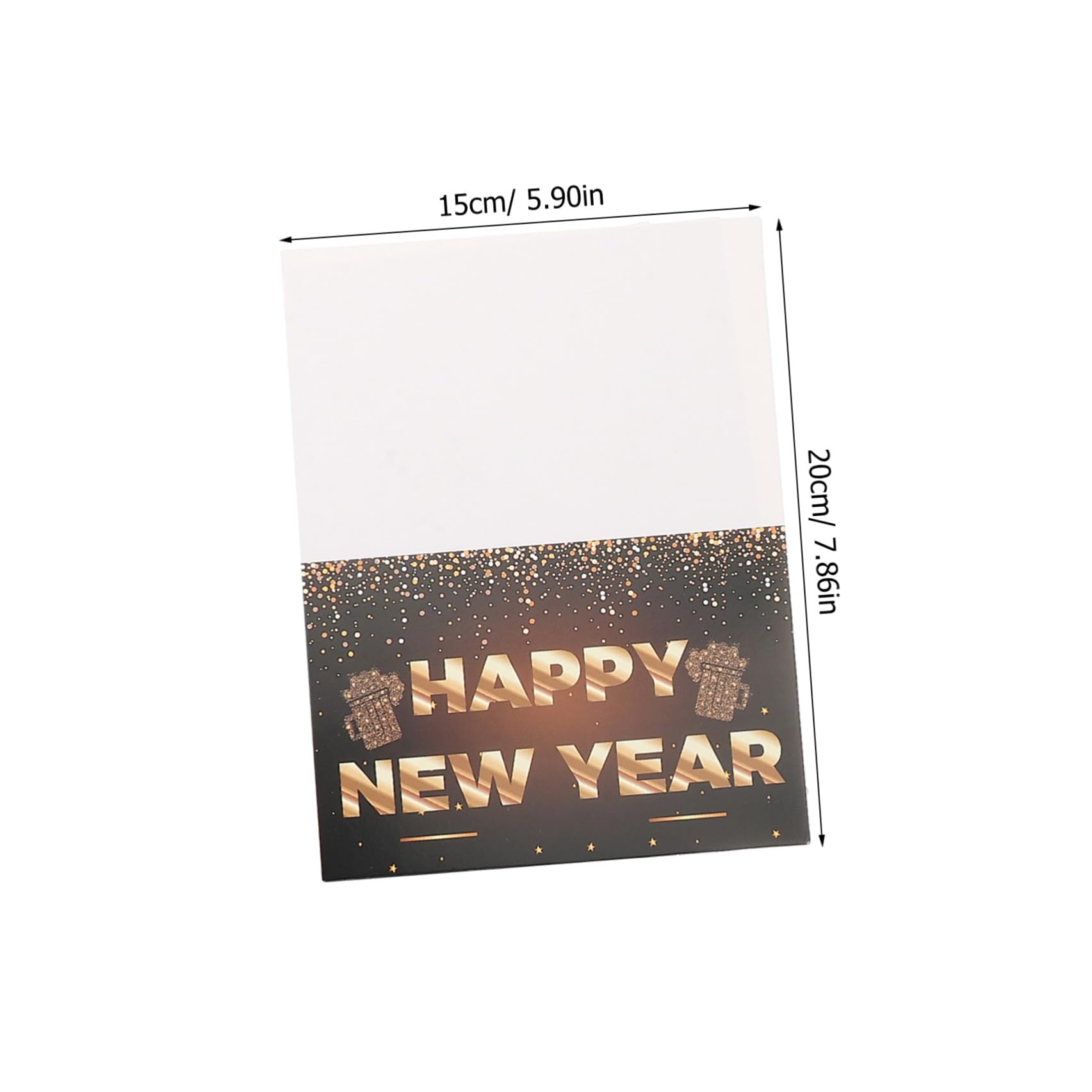 5 Sätze Neujahrsgrußkarten mit Umschlägen und Happy Year Stickern Vielseitige Faltkarten für Party Deko Familienfeiern und Persönliche Grüße Stilvolles Design Handschriftlich