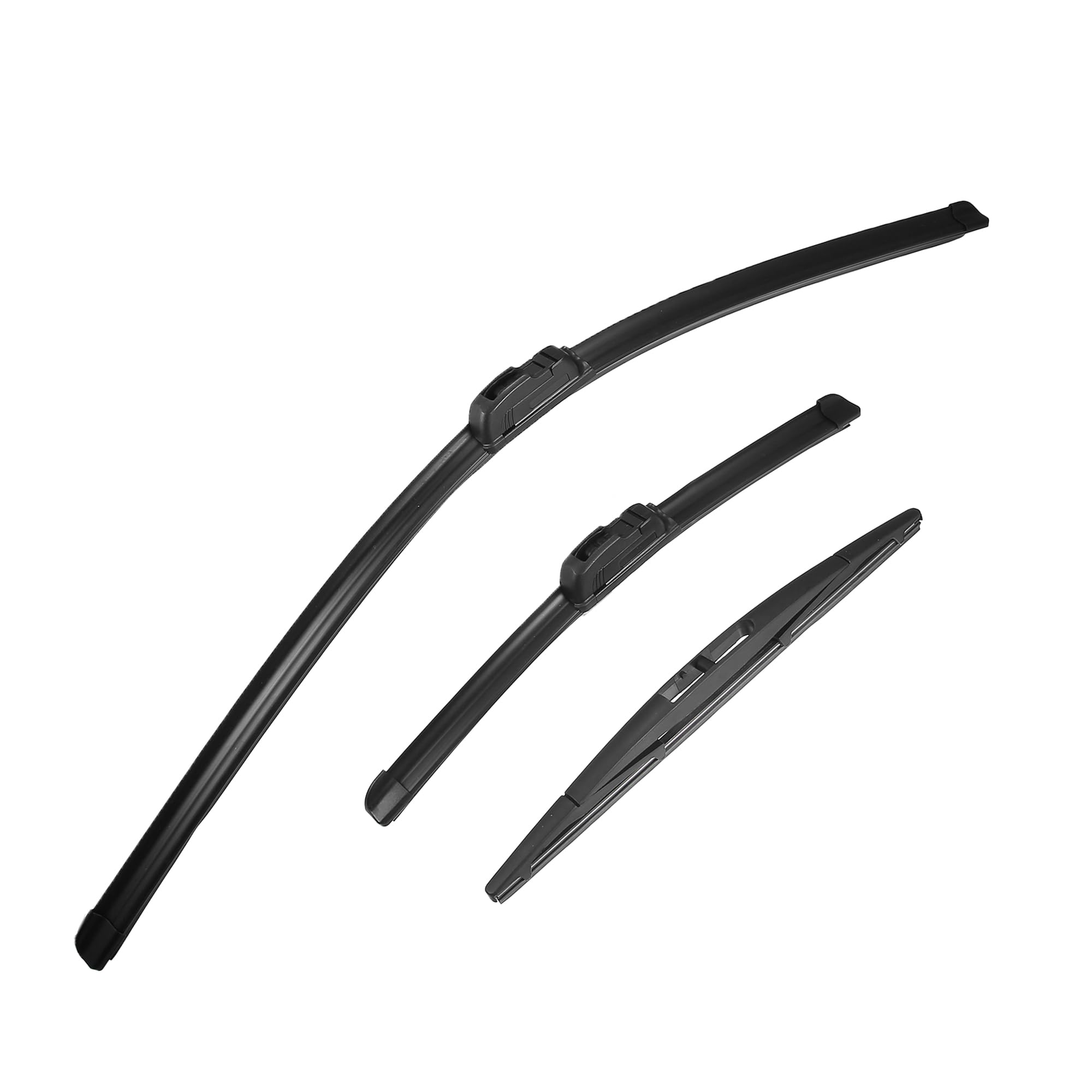 Photo 1 of ACROPIX 28" 14" 12" Front Rear Windshield Wiper Blade Set Fit for Nissan Versa Note - Pack of 3 Black