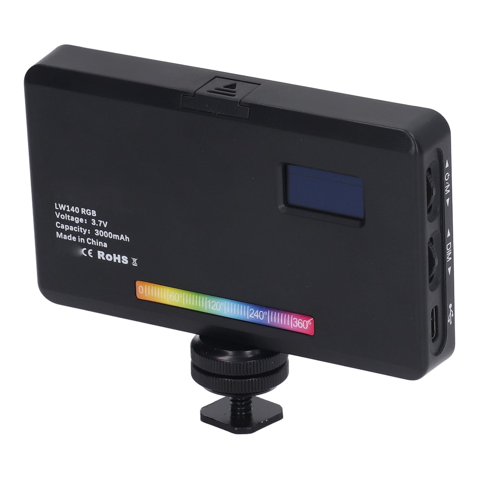 Luci Video LED RGB Illuminazione Fotografica Portatile a Colori 2500K-9000K Dimmerabile, CCT Regolabile, per Ritratti Fotografici in Streaming Live