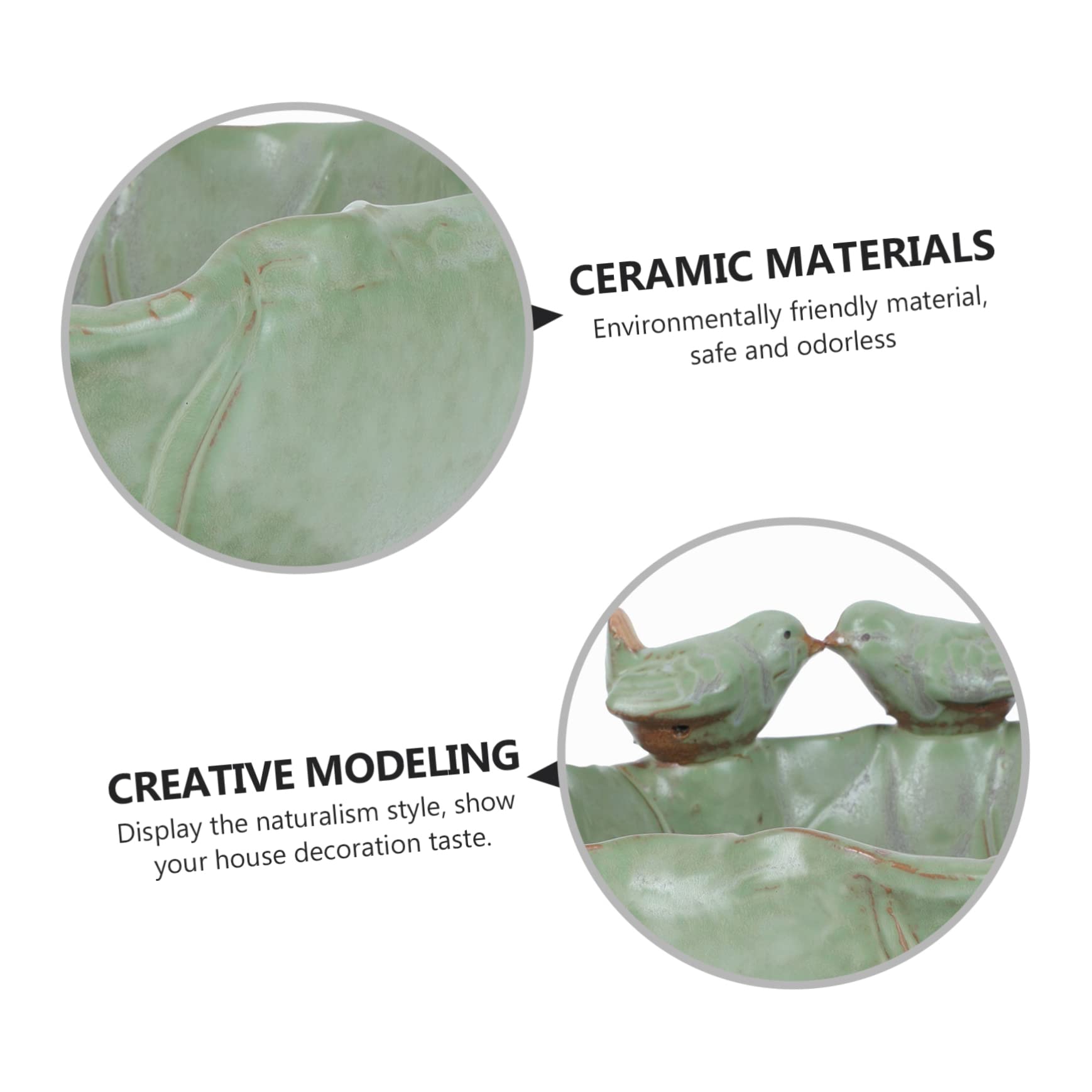BESPORTBLE 1pezzi Contenitore in Ceramica Per Piante Vaso Foglie Di Loto Contenitore Per Piante Grasse Vaso in Ceramica Per Fiori Decorazione Naturale Per Casa e Balcone