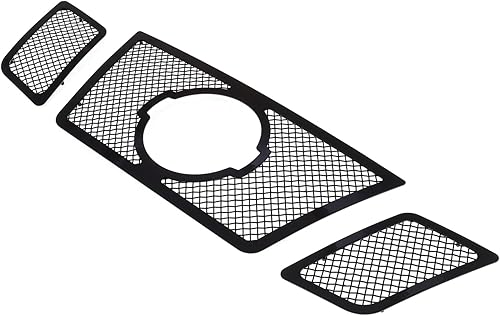APS Rejilla de malla negra de acero inoxidable premium compatible con Nissan Frontier 2009-2021 10 11 12 13 14 15 16 17 18 19 20 Main Upper