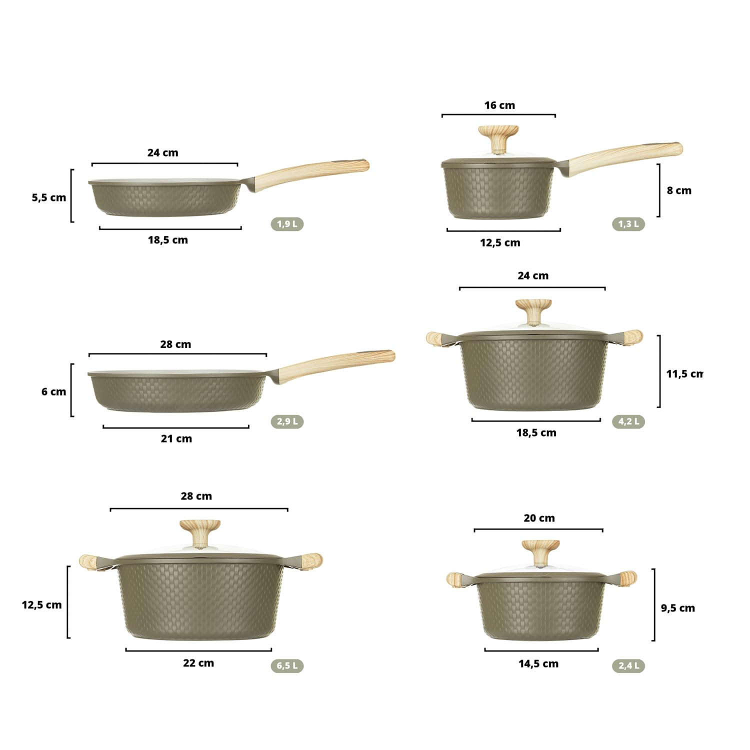 Set Pentole KASANOVA Evolution 11 Pezzi - Antiaderente 4 Strati, Per Induzione E Tutti I Piani Cottura - Foto 8