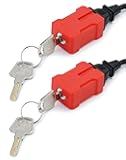 QWORK Electrical Cord Plug Lockout Device for Electrical Cord, 2 Pack Plug Locking Safety Lock, Keyed Differently, Fits 2 & 3 Prong Plugs, Electrical Shutdown Service