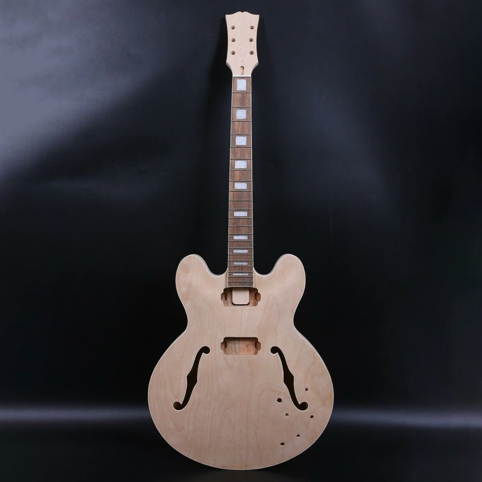 Niedokończona Gitara Elektryczna 1 Zestaw Gitara Klonowa Gryf Gitary I Korpus Gitary DIY Hollow Gitara Elektryczna Niedokończony zestaw gitary elektrycznej