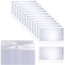 100 Pieces Thin Fresnel Lens, Credit Card Size Pocket Magnifier, Portable Magnifying Lens for Reading, 3.3 x 2.2 Inches Magnifying Lens Cards 100