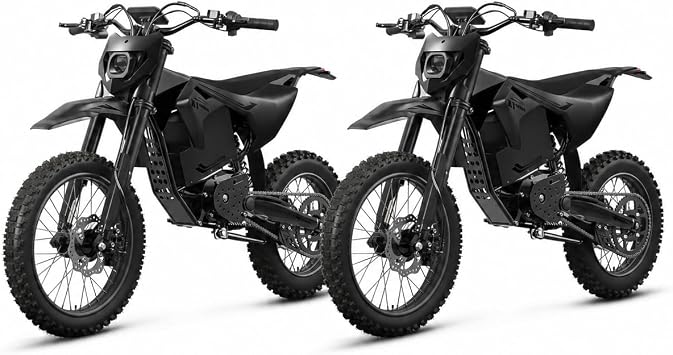 QRONGE X1 Spark Electric Dirt Bike, 60V 28.8Ah Battery, 4500W Peak Mid-Drive Motor Electric Motorcycle, 50MPH & 60 Mile Range, 3 Speed Modes, Full Suspension Off Road E Bike for Teens & Adults 13+