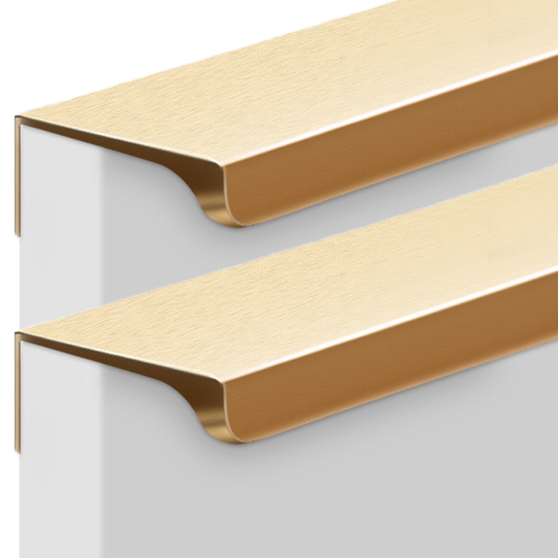 Jialuo0318 Brushed Gold Aluminium Alloy Invisible Handle Cupboard Handles Kitchen Furniture Sliding Door Handle Concealed Pull Finger Edge Pull Knob Cabinet Handle Drawer Handles 2 Piece (,Length 600Mm)