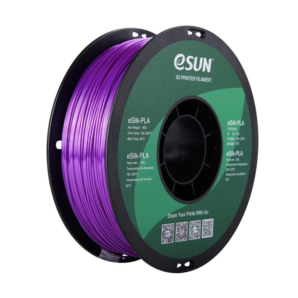 eSUNeSilk- PLA Filament, Purple, 1.55 kg