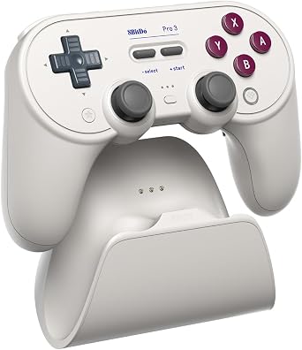 8Bitdo Pro 3 Bluetooth Controller for Switch/Switch 2 – TMR Joysticks, Swappable ABXY Buttons, Pro Back Buttons, Charging Dock, Hall Effect Triggers, for Windows, Apple, SteamOS, Android - G Classic