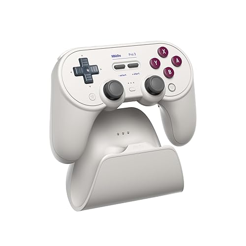 Vista 2 de 8BitDo Pro 3 Bluetooth Controller for Switch/Switch 2 – TMR Joysticks, Swappable ABXY Buttons, Pro Back Buttons, Charging Dock, Hall Effect