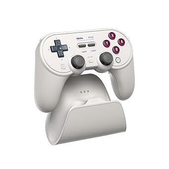 وحدة تحكم بلوتوث 8BitDo Pro 3 لعصا التحكم Switch/Switch 2 TMR، وأزرار ABXY قابلة للتبديل، وأزرار Pro Back، وقاعدة شحن، ومشغلات تأثير هول، لأنظمة Windows وApple وSteamOS وAndroid - G Classic