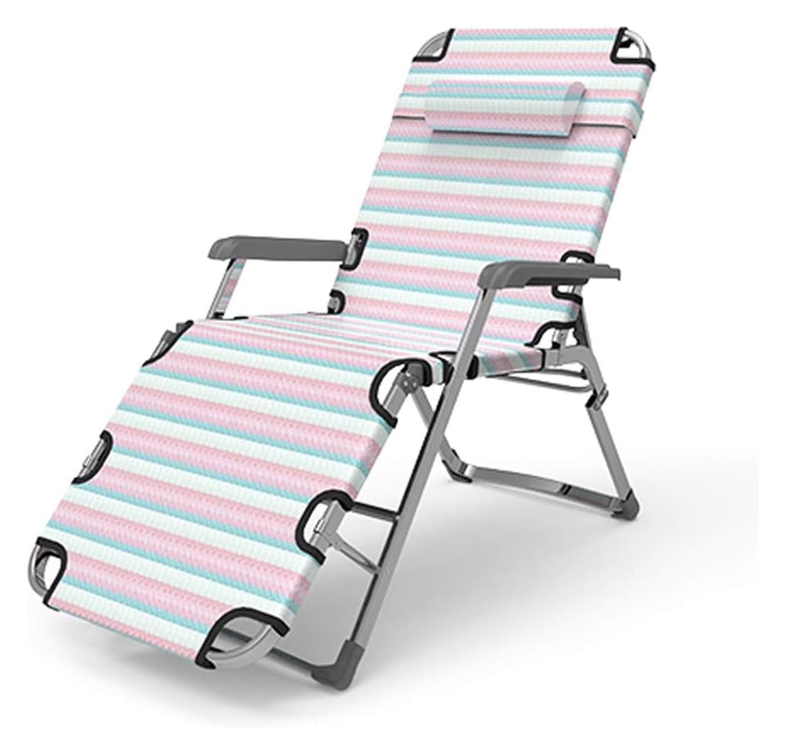 Transat Réglable Soulagement Dos - Chaise Longue Jardin Solide 300 Kg