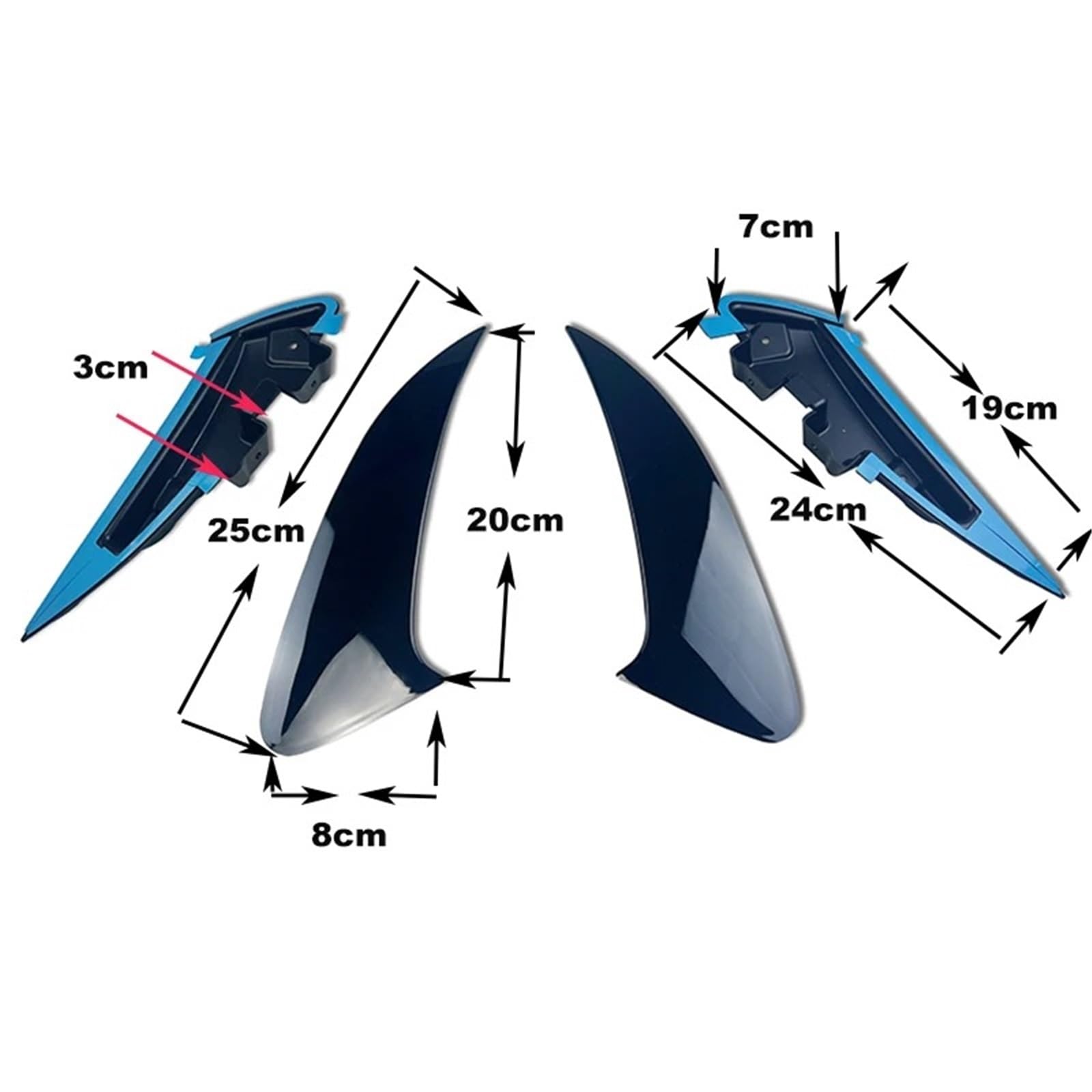 2 Pezzi Per Benz Classe CLA C118 W118 2019-2020 CLA250 CLA180 CLA200 ABS Trim Spoiler Paraurti Posteriore Stile CLA45 Spoiler Alettone