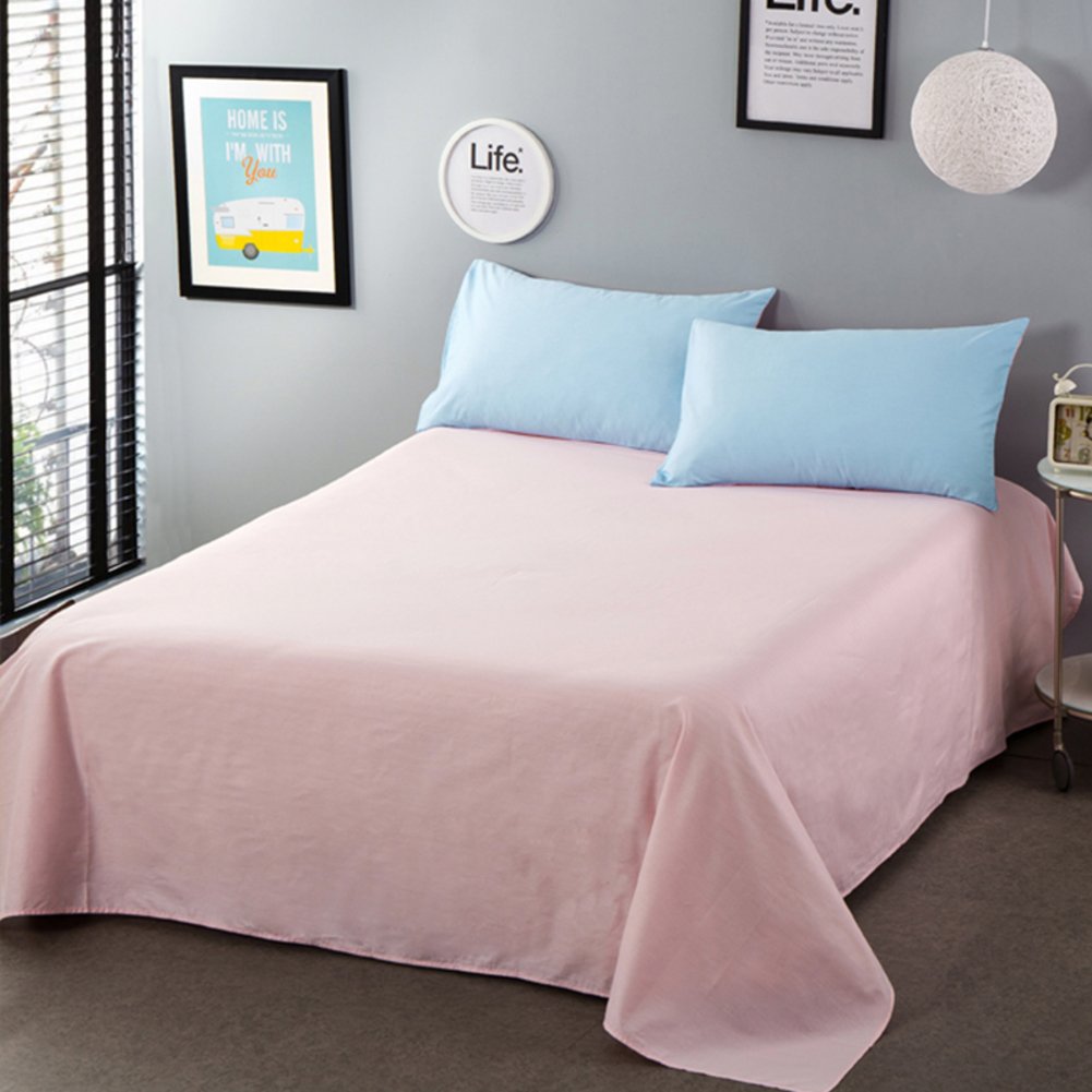 Draps en coton One Piece drap plat 230x250cm linge de lit en coton massif de grande taille