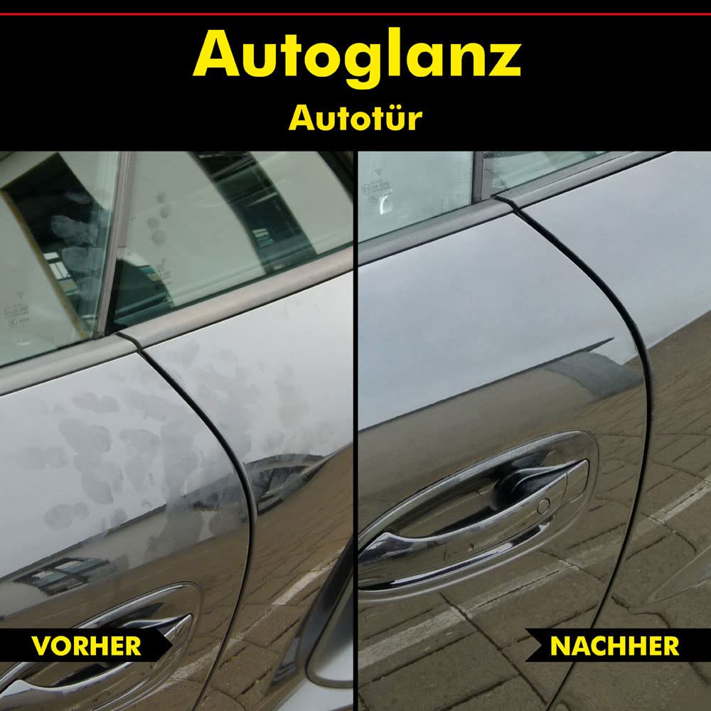 ABACUS® Autoglanz mit Lotus-Effekt, Glanzreiniger für brillanten Tiefenglanz, Glanzfinish, Detailer, Glanz Spray, Lackreiniger, Schnellwachs, Trockenwäsche Auto, Autoreiniger – Autoglanz 4X 750 ml
