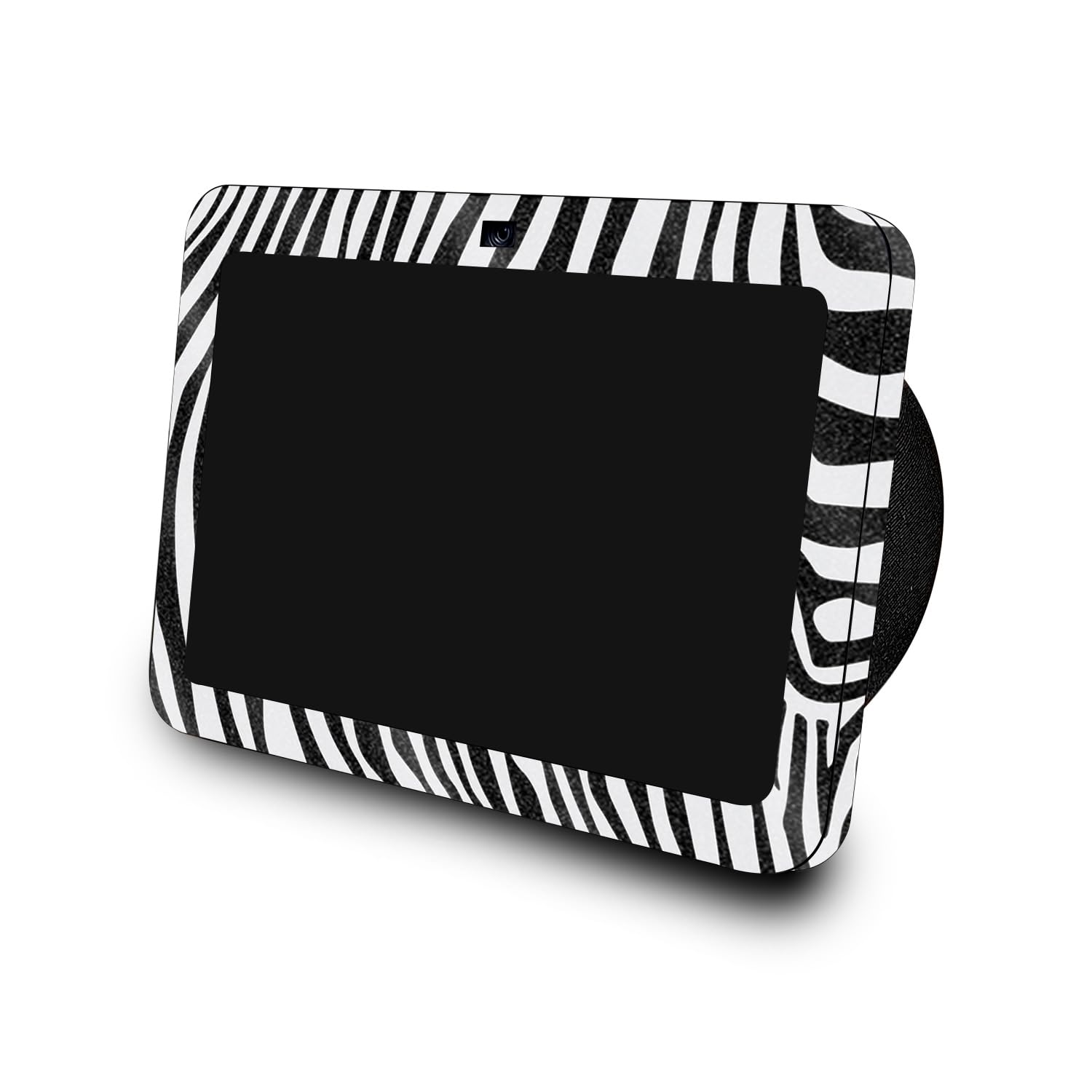 Glossy Glitter Skin Compatible with Amazon Echo Show 8 (3rd Gen, 2023) - Black Zebra - Premium 3M Vinyl Protective Wrap Decal Cover - Easy to Apply | Crafted in The USA by MightySkins