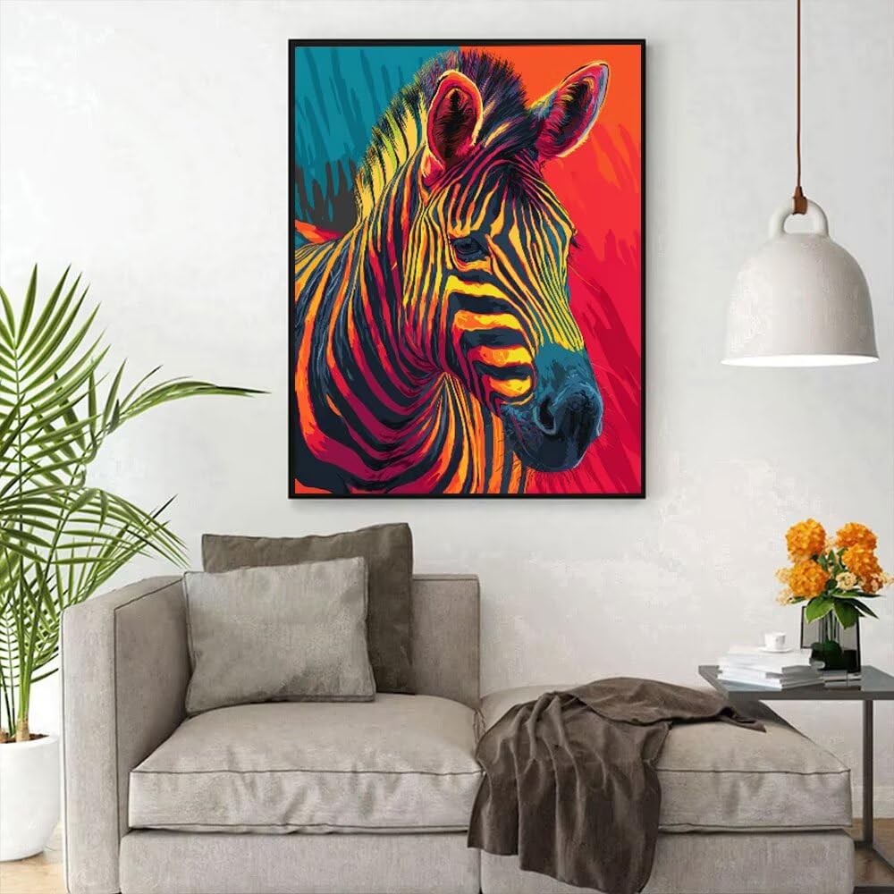 Malarstwo diamentowe, dla dorosłych, obrazy do malowania diamentami, zebra, zestaw do samodzielnego wykonania, dla początkujących, dzieci, zestaw do majsterkowania, relaks, dekoracja ścienna, 80 x 110