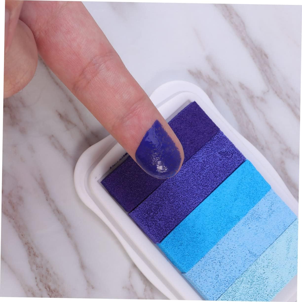 STOBOK 3pcs Craft Gradient Ink Pad Five Water-Based Stamping Pad for Boys and Girls for Scrapbooking and Craft Projects Quick Drying and Easy to Clean Gradient Design