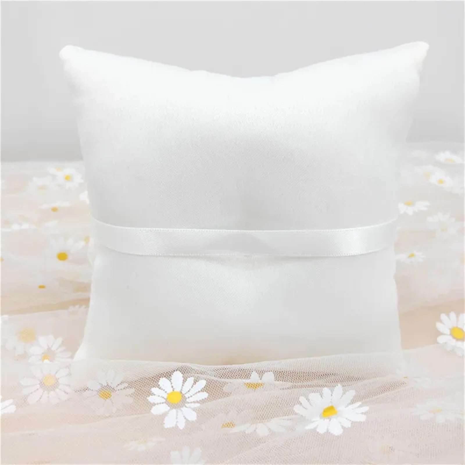 Ringkissen Hochzeit Ring Kissen Party Decor Festliche Lieferungen Hohl Spitze Hochzeit Dekorationen(S4-1 (9x8x4cm))