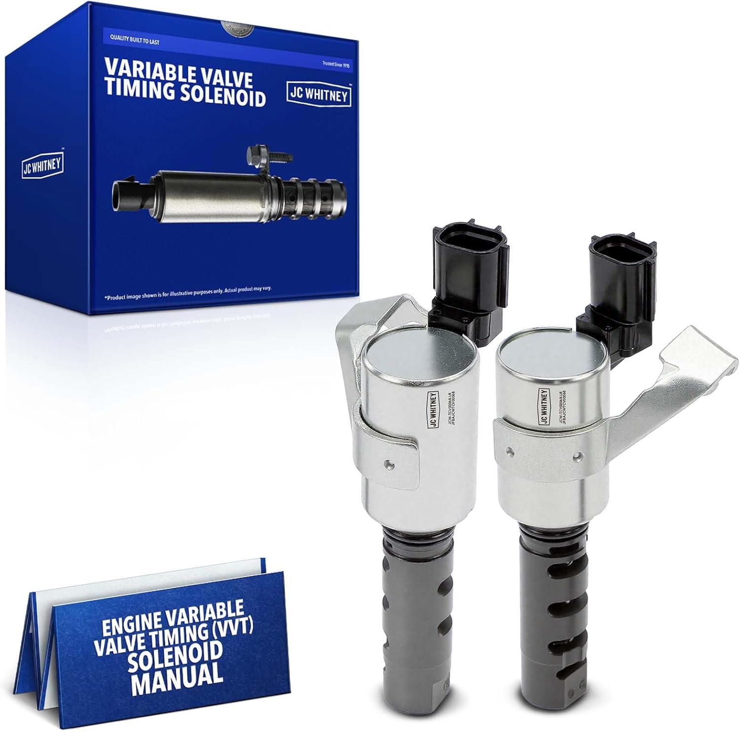 JC Whitney JFBAJCWTCV00068 Set of 2 Left & Right Engine Variable Valve Timing Solenoids (VVT) - Compatible with Toyota Tacoma 05-15, 4Runner 03-09, Tundra 05-11, FJ Cruiser 07-09 - 4.0L