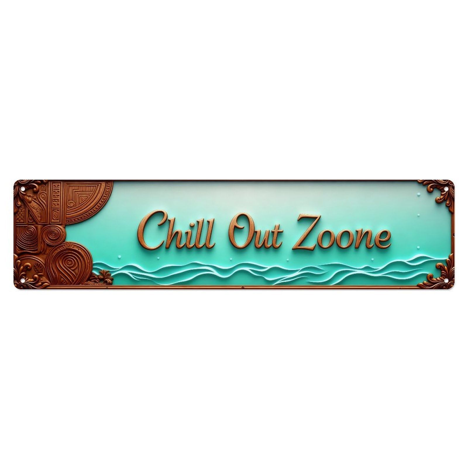 Chill Out Zone Banner Design Metal Tin Sign Plaque