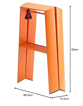lucano ルカーノ 1-step オレンジ 公式】長谷川工業 隠さない脚立 踏み台 おしゃれなスツール